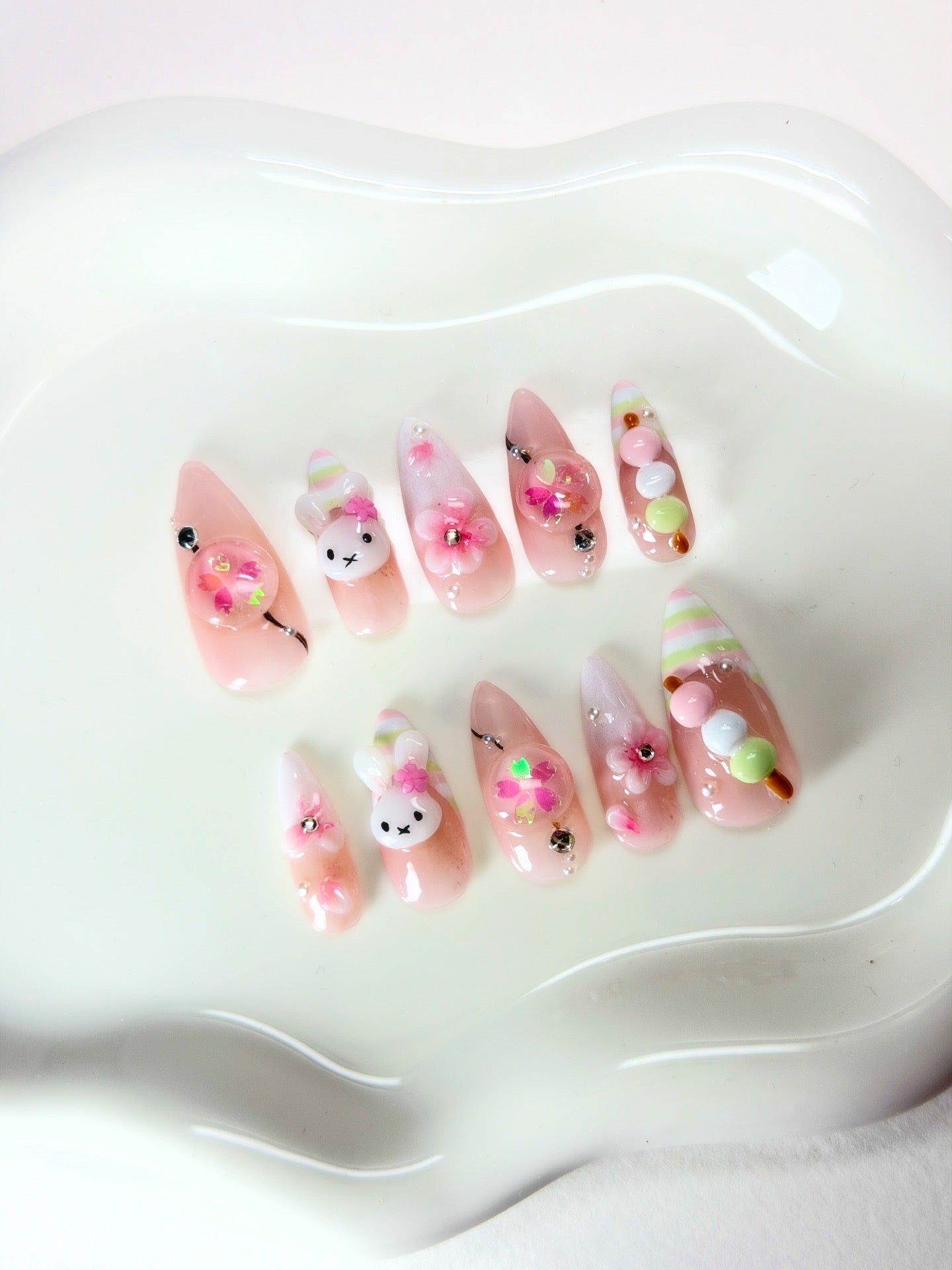 Hanami Bunny - Press On Nails