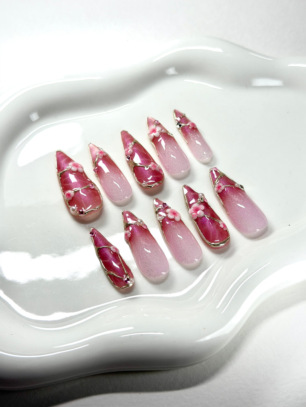 Sakura Crystal - Press On Nails