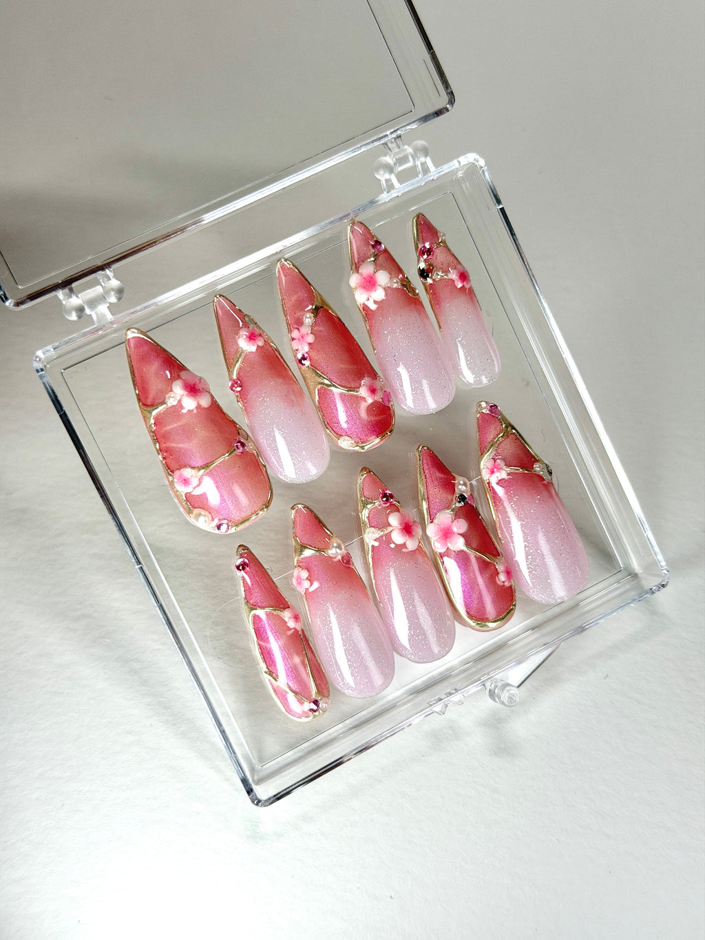 Sakura Crystal - Press On Nails