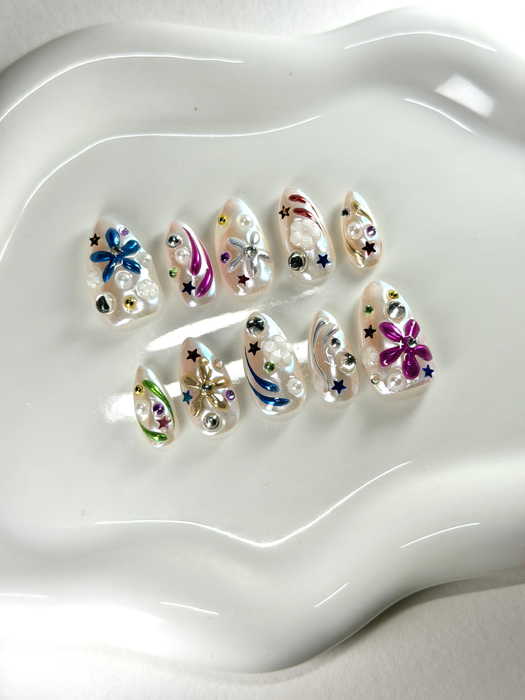 Chrome Party - Press On Nails