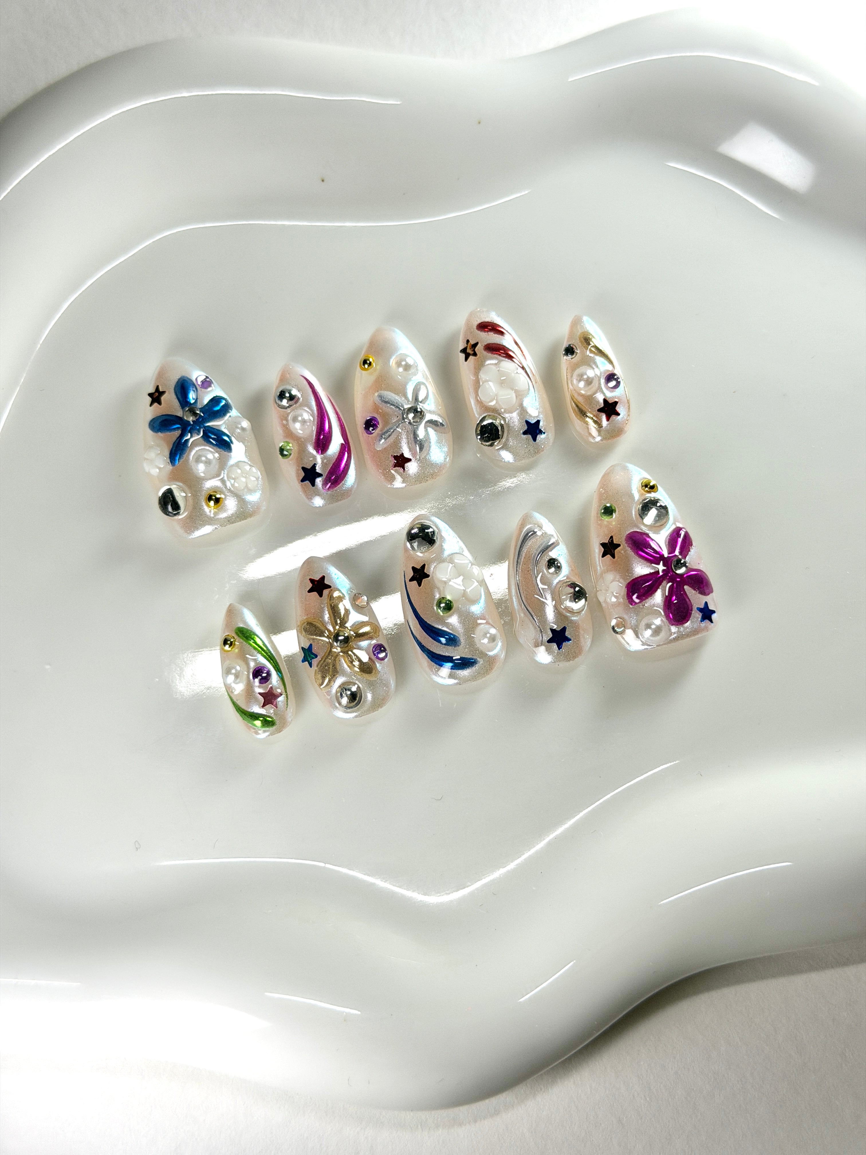 Chrome Party - Press On Nails