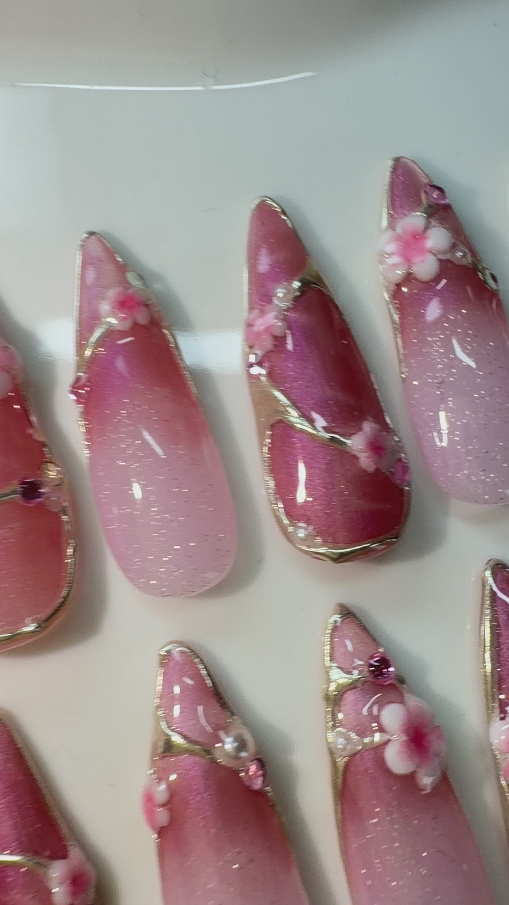 Sakura Crystal - Press On Nails