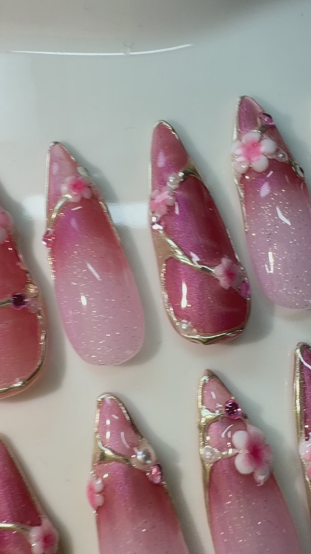 Sakura Crystal - Press On Nails